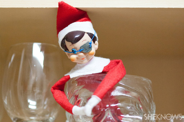 Elf on the Shelf idea 16: Elfie Rojo plays pirate